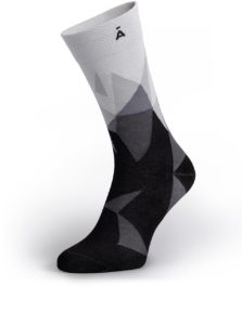Sivo-čierne vzorované unisex ponožky V páru