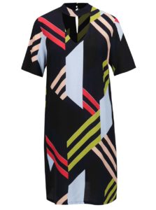 Tmavomodré šaty s farebnými vzormi Dorothy Perkins