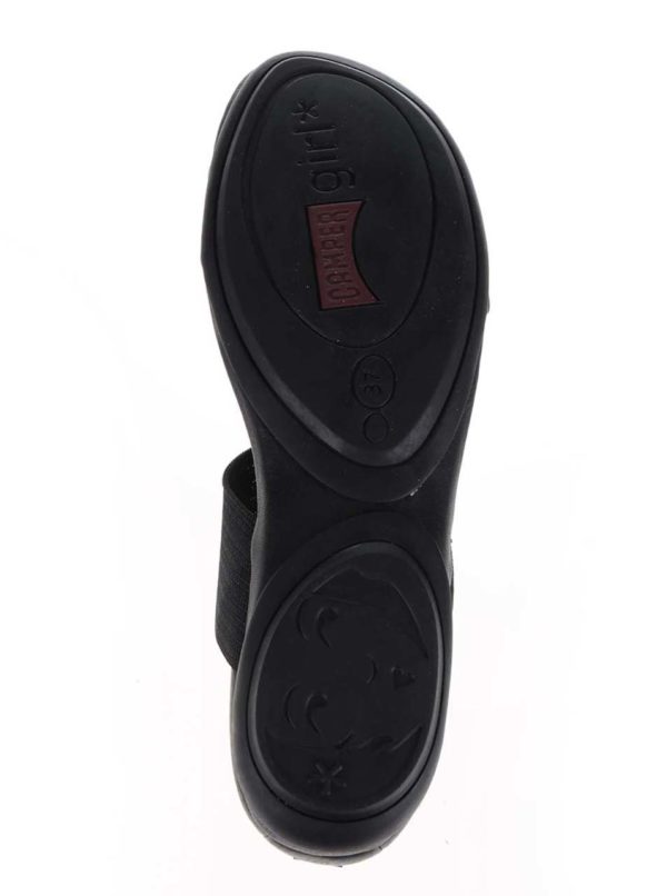 Čierne dámske kožené sandále Camper