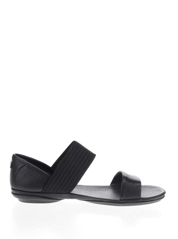 Čierne dámske kožené sandále Camper