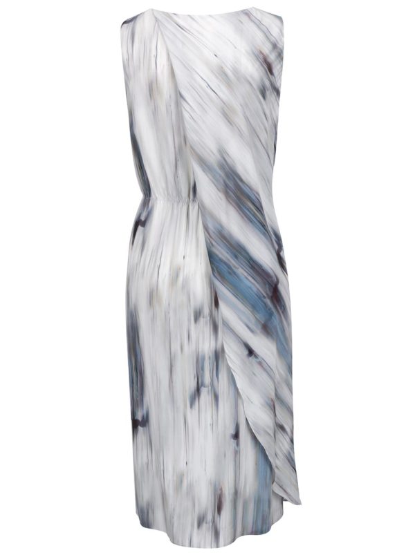 Modro-sivé vzorované šaty bez rukávov Pietro Filipi