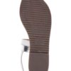 Krémové dámske kožené sandále s detailmi v striebornej farbe Geox Sozy