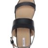 Čierne dámske kožené sandále Geox Formosa