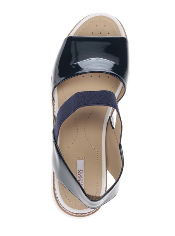 Tmavomodré dámske kožené sandále Geox Darline