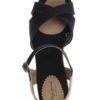Čierne dámske sandále na klinovom podpätku Pepe Jeans Shark Basic