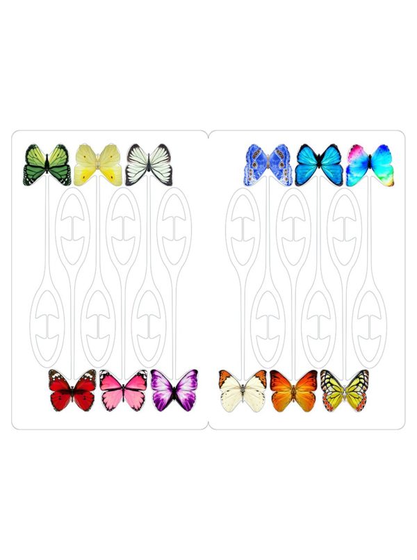 Súprava 12 označovačov pohárov v tvare motýľov Kikkerland
