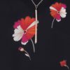 Tmavomodrá kvetovaná blúzka s prestrihmi na ramenách Dorothy Perkins Curve