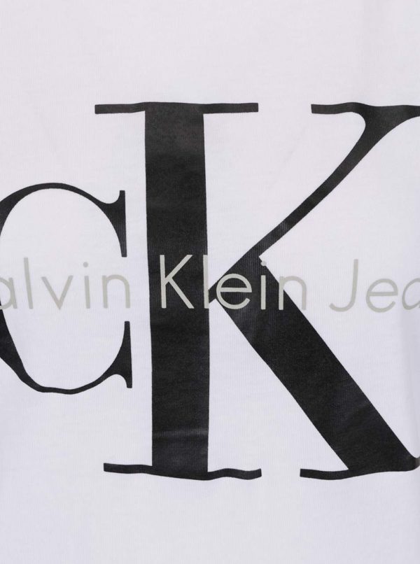 Biele dámske tričko Calvin Klein Jeans Shrunken