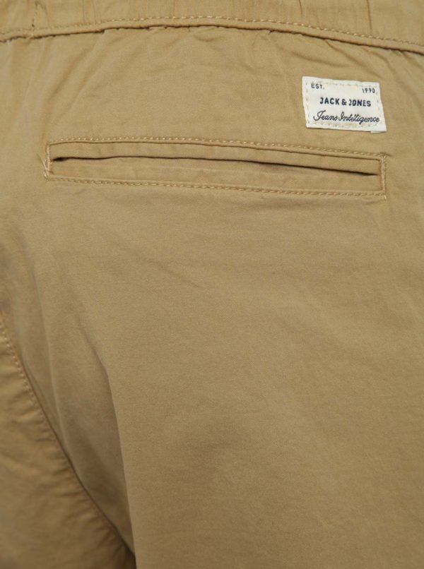 Béžové nohavice s pružným pásom Jack & Jones Vega