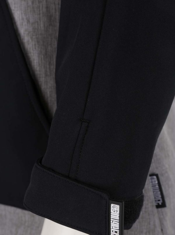 Čierno-sivá dámska softshellová bunda s kapucňou NUGGET Parity