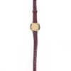 Dámske hodinky v zlatej farbe s vínovým koženým remienkom Komono Moneypenny