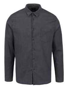 Sivá košeľa s dlhým rukávom Burton Menswear London
