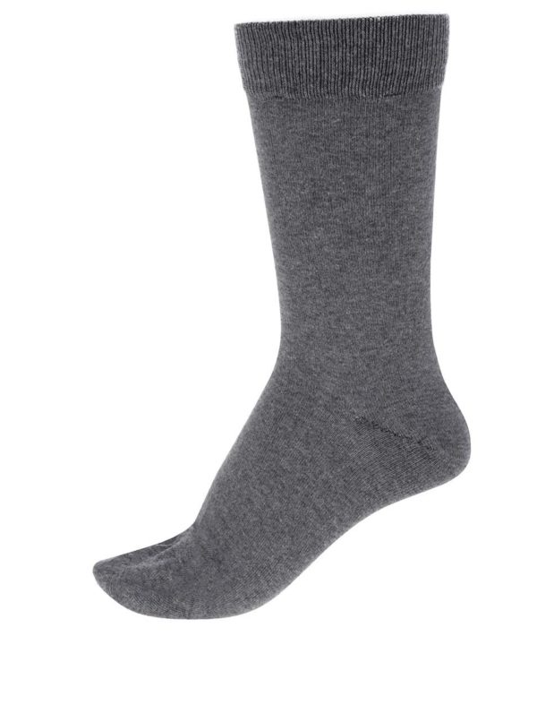 Súprava troch párov ponožiek v sivej farbe Selected Homme Cotton