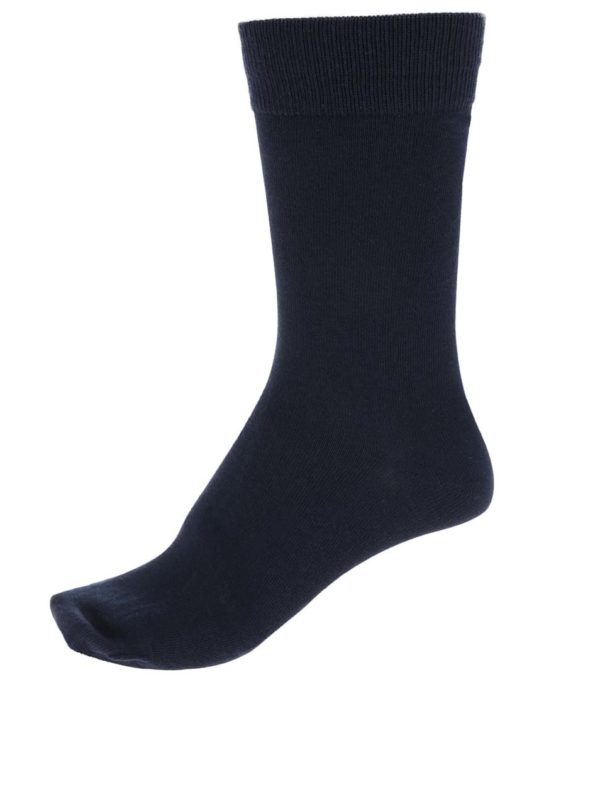 Súprava troch párov ponožiek v tmavomodrej farbe Selected Homme Cotton