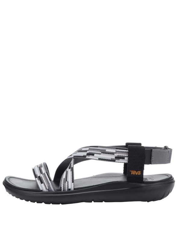 Čierno-sivé vzorované dámske sandále Teva