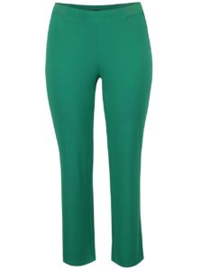 Zelené elastické nohavice s pružným pásom Ulla Popken