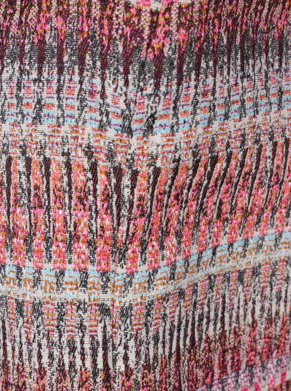 Ružové vzorované sako s čipkovanými detailmi Ulla Popken