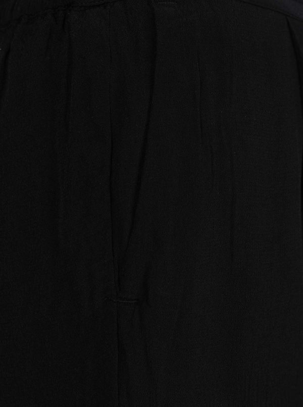 Čierne voľné nohavice s pružným pásom VILA Loha