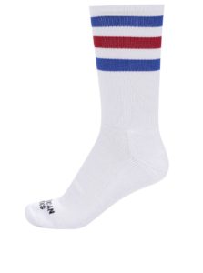 Biele unisex ponožky s pruhmi American Socks Pride I.