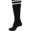 Čierne unisex ponožky s bielymi pruhmi American Socks
