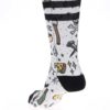 Biele unisex vzorované ponožky American Socks 