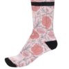 Ružové dámske ponožky s kvetovaným vzorom America Socks