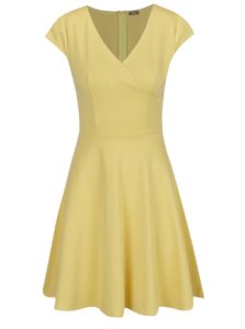 Žlté šaty s prekladaným výstrihom ZOOT