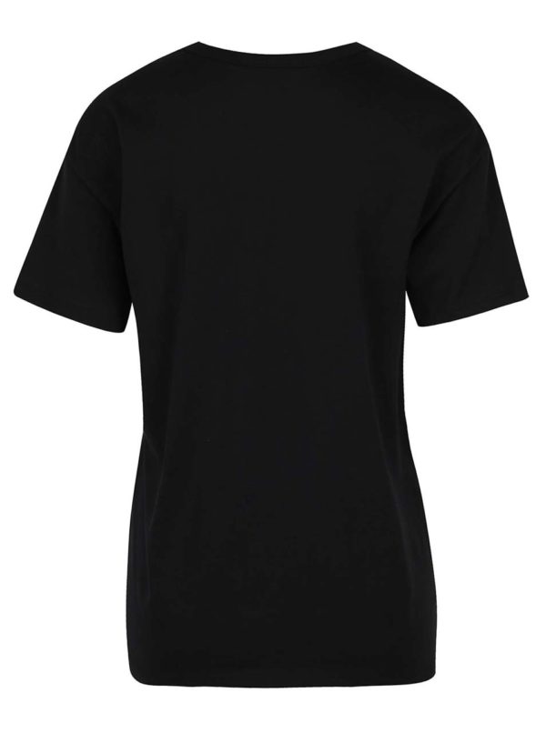 Čierne tričko s potlačou Miss Selfridge