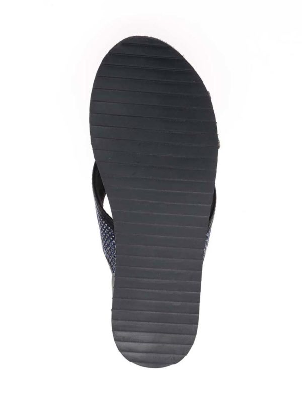 Čierno-modré sandále s trblietavým efektom Tamaris