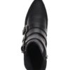 Čierne semišové členkové topánky s prackami Pieces Pelippa