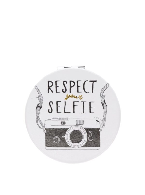Krémové kompaktné zrkadlo s potlačou fotoaparátu CGB Respect