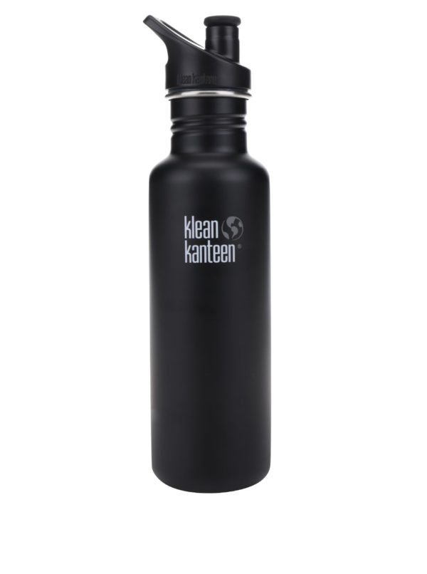 Černá nerezová fľaša Klean Kanteen Classic 800 ml