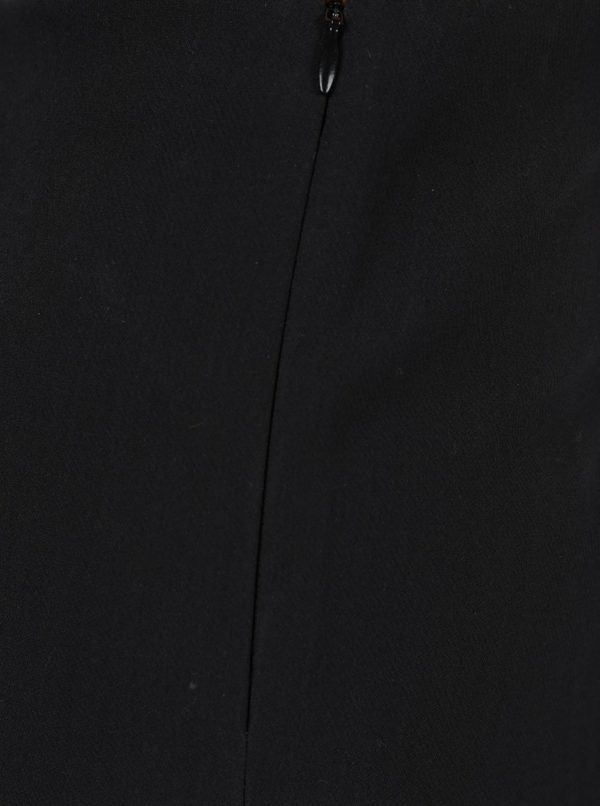 Čierne skrátené nohavice s pružným pásom Selected Femme Muno