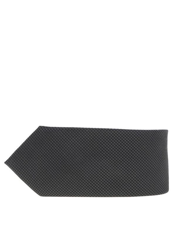 Tmavozelená hodvábna kravata s jemným vzorom Jack & Jones Premium Colombia