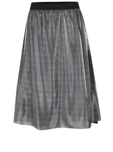 Lesklá sukňa v striebornej farbe Jacqueline de Yong Mesh