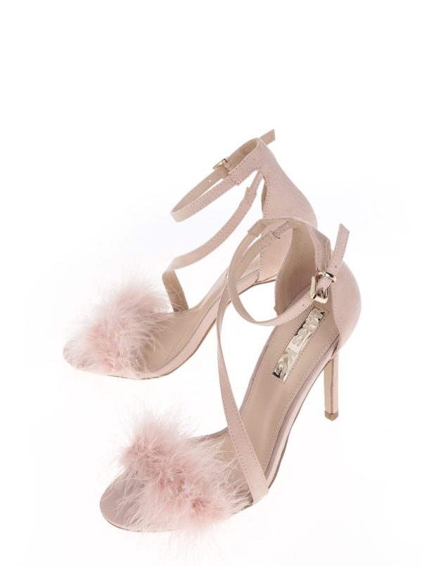 Ružové sandálky v semišovej úprave na ihlovom podpätku Miss KG Flirt