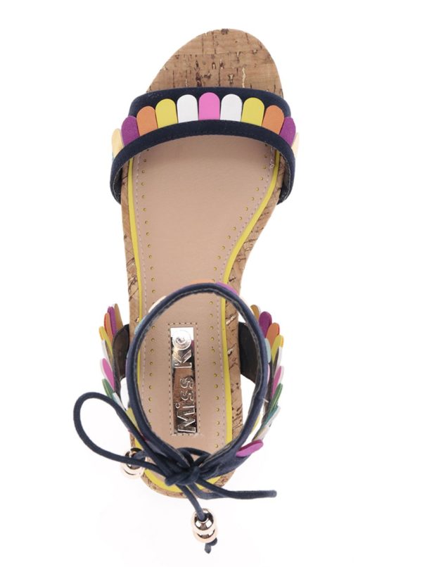 Tmavomodré sandále s farebnými detailmi Miss KG Raphy