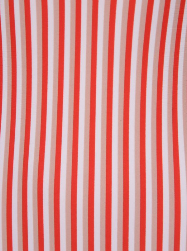 Krémovo-červené pruhované jednodielne plavky Y.A.S Cayenne