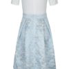 Krémové šaty s odhalenými ramenami a kvetovanou sukňou AX Paris