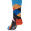 Sivo-modré unisex kárované ponožky Happy Socks Argyle