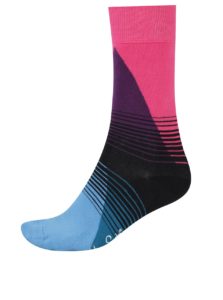 Ružovo-modré pánske vzorované ponožky Happy Socks 80's Fade
