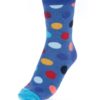 Modré unisex bodkované ponožky Happy Socks Big Dot