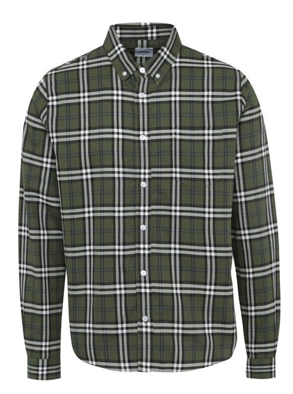 Tmavozelená károvaná košeľa Burton Menswear London