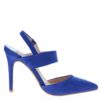 Modré sandálky v semišovej úprave na ihlovom podpätku Dorothy Perkins
