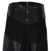 Čierna koženková sukňa s detailmi v semišovej úprave Jacqueline de Yong Kristina