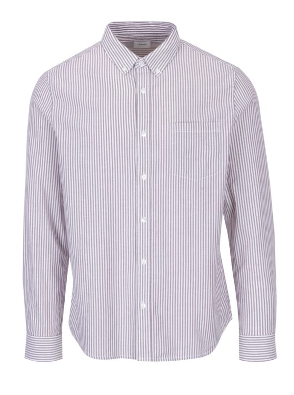 Krémovo-hnedá pruhovaná košeľa Burton Menswear London