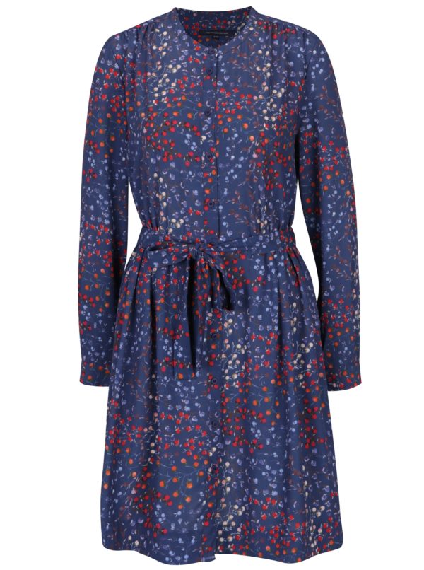 Modré košeľové šaty French Connection Frances