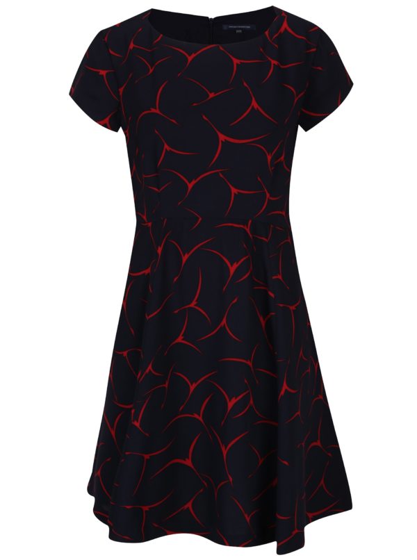 Tmavomodré vzorované šaty French Connection Rosalind