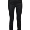 Čierne dámske priliehavé koženkové nohavice s vysokým pásom Garcia Jeans