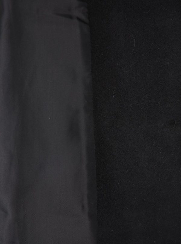 Sivo-čierny vzorovaný kabát s prímesou vlny Desigual Rosita